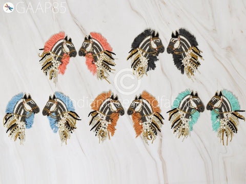 Animal Sew Patch Beaded Patch Embroidery Sew on Patch Decorative Denim Patches Applique Embroidery Handcrafted Appliques