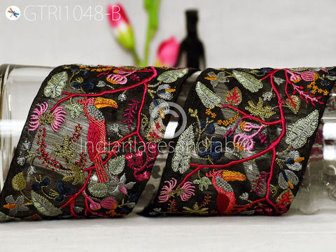 3 Yard Embroidered Fabric 9 CM Trims Dress Indian Embroidery Border Laces Ribbon Decorative Sewing Craft Saree Dresses Trimmings Home Decor