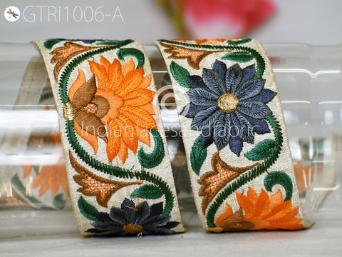 9 Yard Embroidery 5cm Fabric Trim Embellish Sewing Costume Embroidered Cushion DIY Ribbon Sewing Crafting Border Indian Wedding Dress Lace