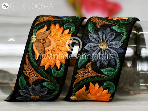 9 Yard Embroidery 5cm Fabric Trim Embellish Sewing Costume Embroidered Cushion DIY Ribbon Sewing Crafting Border Indian Wedding Dress Lace