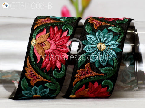 9 Yard Embroidered Fabric 5 cm Trim Embellishment Embroidery Sewing Costume Cushion DIY Ribbon Sewing Crafting Border Indian Wedding Dress