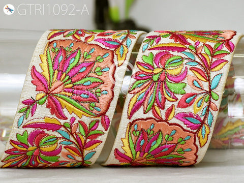 9 Yard DIY Crafting 7cm Indian Embroidered Decorative Fabric Trim Dresses Laces Sari Border Saree Ribbon Sew Curtains Home Decor Accessories