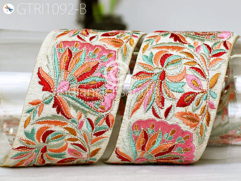 9 Yard DIY Crafting 7 CM Indian Embroidered Decor Fabric Trim Dresses Laces Sari Border Saree Ribbon Sewing Curtains Home Decor Accessories