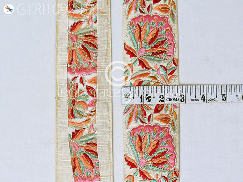 9 Yard DIY Crafting 7 CM Indian Embroidered Decor Fabric Trim Dresses Laces Sari Border Saree Ribbon Sewing Curtains Home Decor Accessories