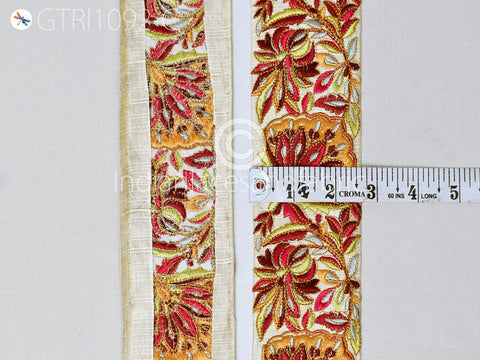 9 Yard DIY Crafting 6cm Indian Embroidered Decorative Fabric Trim Dresses Laces Sari Border Saree Ribbon Sew Curtains Home Decor Accessories