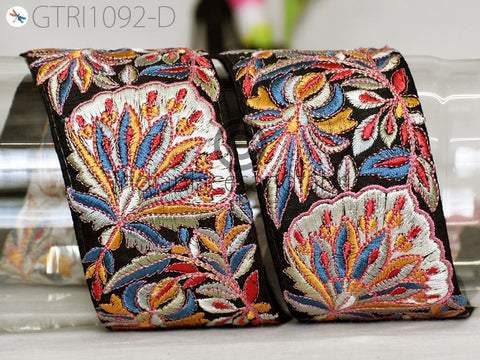 9 Yard DIY Crafting 75MM Indian Embroidered Decor Fabric Trim Dresses Laces Sari Border Saree Ribbon Sewing Curtains Home Decor Accessories