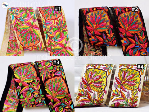9 Yard DIY Crafting 75MM Laces Indian Embroidered Decor Fabric Trims Curtain Home Decor Sari Dupatta Border Ribbon Sewing Accessories Trims