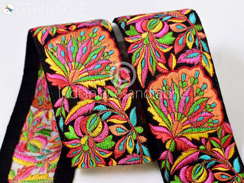 9 Yard DIY Crafting 75MM Laces Indian Embroidered Decor Fabric Trims Curtain Home Decor Sari Dupatta Border Ribbon Sewing Accessories Trims