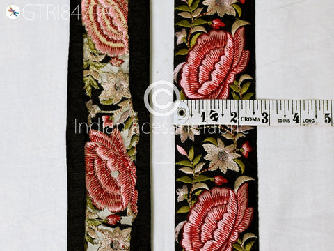 9 Yard Embroidered 6CM Fabric Trim Floral Saree Border DIY Crafting Sewing Ribbon Beach Bag Home Decor Embellishment Tape Drapery Home Decor