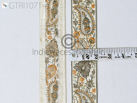 9 Yard Indian Embroidered Embellishment Fabric 5 CM Trim Saree Ribbon Sewing Crafting Embroidery Border Wedding Dress Trimmings Covers