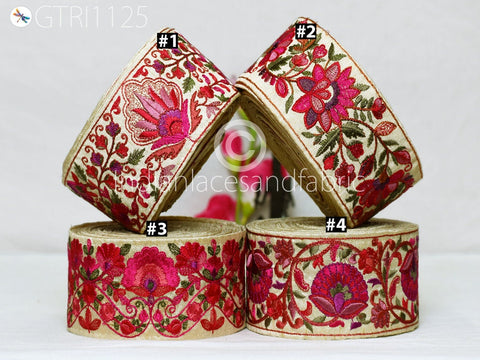 9 Yard Embroidered 65MM Fabric Trim Indian Ribbon Sari Border Saree Tape Sewing Wedding Dresses Costumes Embroidery Laces Home Decor Cushion