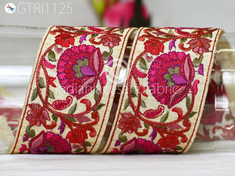 9 Yard Embroidered 65MM Fabric Trim Indian Ribbon Sari Border Saree Tape Sewing Wedding Dresses Costumes Embroidery Laces Home Decor Cushion
