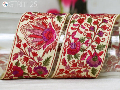 9 Yard Embroidered 65MM Fabric Trim Indian Ribbon Sari Border Saree Tape Sewing Wedding Dresses Costumes Embroidery Laces Home Decor Cushion