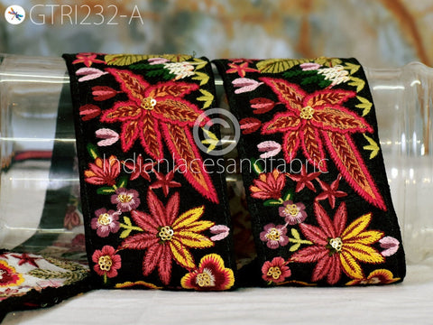 9 Yard DIY Crafting 7cm Indian Trims Embroidered Decorative Fabric Laces Sari Border Saree Ribbon Curtains Home Decor Sewing Accessory