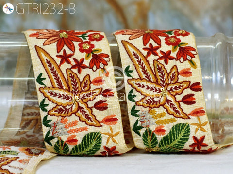 9 Yard DIY Crafting 7cm Indian Trims Embroidered Decorative Fabric Laces Sari Border Saree Ribbon Sewing Curtains Home Decor Accessory