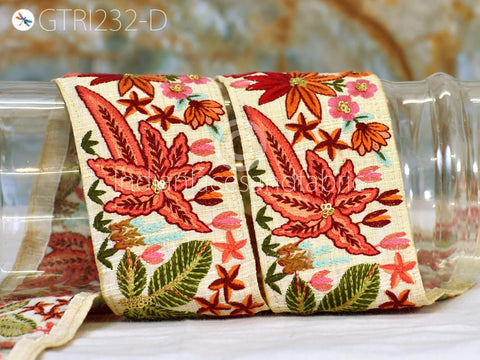 9 Yard DIY Crafting 65mm Indian Trims Embroidered Decorative Fabric Laces Sari Border Saree Ribbon Curtain Home Decor Sewing Accessory