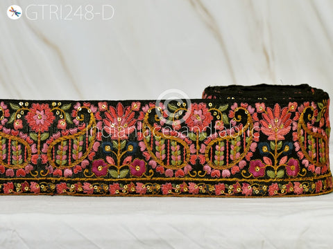9 Yard Indian Embroidered 75MM Ribbon Decorative Embroidery Trim Embellishment DIY Crafting Sewing Saree Indian Sari Border Home Decor