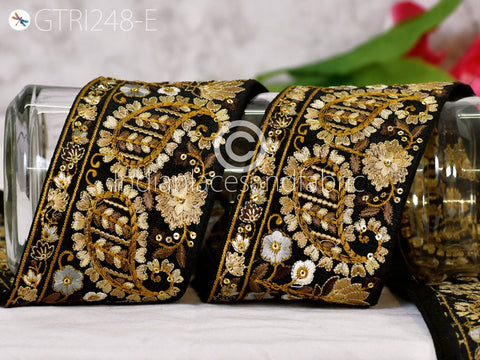 9 Yard Indian Trims Decorative Embroidered 8cm Ribbon Embroidery Embellishment DIY Crafting Sewing Beach Bag Wedding Border Home Decor