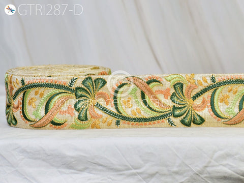 9 yard Green 55mm Embroidered Decorative Indian Sari sewing Border Crafting Trim dresses Trimming Costume Fashion accessories borders