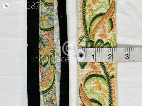 9 yard Green 55mm Embroidered Decorative Indian Sari sewing Border Crafting Trim dresses Trimming Costume Fashion accessories borders