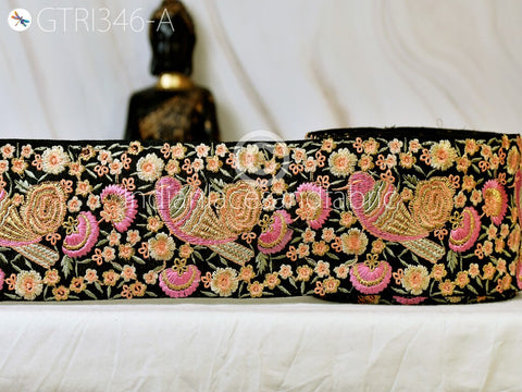 3 Yard Pink Lovely Bird Border Crafting Trim Ribbon Sewing Fabric Dresses Embroidered Decorative Costume Beach Bags Hats Dress Trimmings