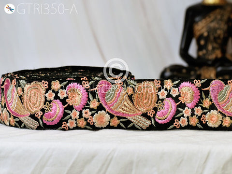 9 Yard Pink 48mm Lovely Bird Indian Trims Sari Border Crafting Ribbon Sewing Fabric Embroidered Decorative Costume Beach Bags Trimmings