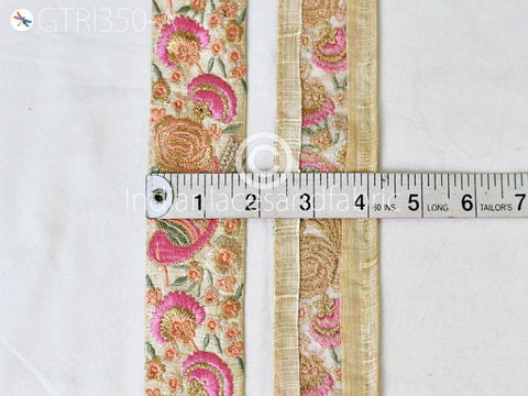 9 Yard Pink 48mm Lovely Bird Indian Trims Sari Border Crafting Ribbon Sewing Fabric Embroidered Decorative Costume Beach Bags Trimmings