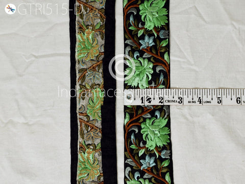 1 Meter Apple Green 6cm Indian Decorative Wedding Dress Embellishment Trim Crafting Saree Indian Wedding Sari Border Embroidered Ribbon