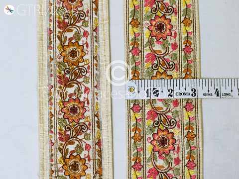 9 Yard Decorative 8CM Embellishments DIY Crafting Sewing Saree Indian Sari Border Home Decor Bags Embroidery Fabric Trim Embroidered Ribbon