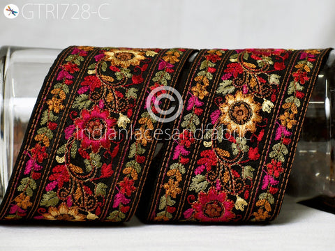 9 Yard Decorative 75MM Embellishments DIY Crafting Sewing Indian Sari Border Home Decor Bag Embroidery Fabric Trim Embroidered Saree Ribbon