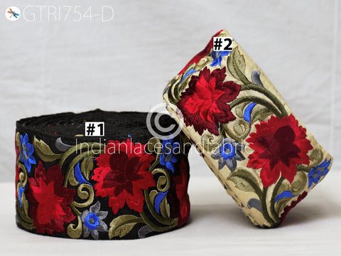 9 Yard Maroon 75mm DIY Crafting Sewing Saree Indian Sari Border Home Decor Beach Bags Embroidered Fabric Trim Decorative Embroidery Ribbon