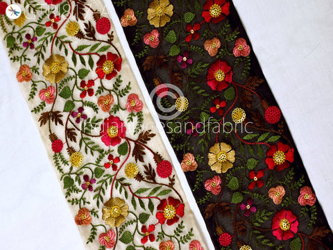 9 Yard Embroidery 11 Cm 1rims Indian Lace Sari Border Embroidered Ribbon Decorative Sewing Fabric Craft Saree Dresses Home Decor Laces