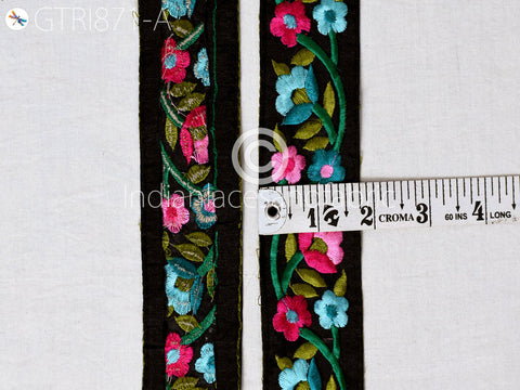 9 Yard Indian Embroidered 44 mm Trim Sari Fabric Gift Wrapping Ribbon Embellishment Sewing DIY Crafting Border Embroidery Cushions Lace