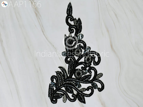 Floral Design Appliques, Beaded Patches Appliques Embroidery Beads work, Handcrafted Appliques, Scrap booking Appliques, Wholesale Appliques