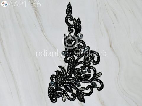 Floral Design Appliques, Beaded Patches Appliques Embroidery Beads work, Handcrafted Appliques, Scrap booking Appliques, Wholesale Appliques