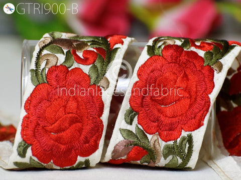 9 Yard Red Indian 5 CM Border Crafting Ribbon Sewing Fabric Embroidered Decorative Wholesale Costume Trim Cushion Curtain Trimming