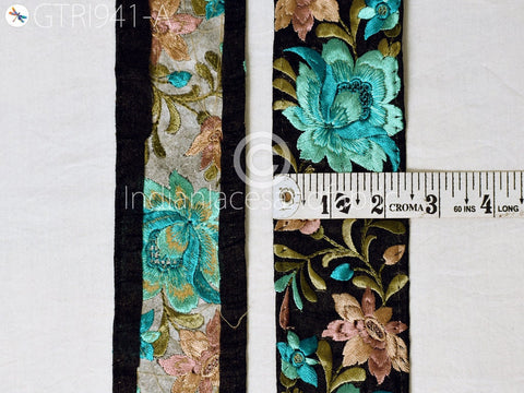 9 Yard Embroidered Fabric 6CM Trim Decorative Embroidery Ribbon DIY Crafting Sewing Saree Indian Sari Border Home Decor Beach Bags Headband