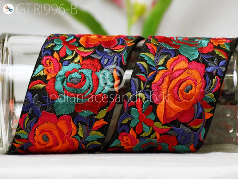 9 Yard Red DIY 75mm Crafting Indian Embroidered Decor Fabric Trim Cushion Cover Laces Sari Border Saree Ribbon Sewing Home Decor Accessory