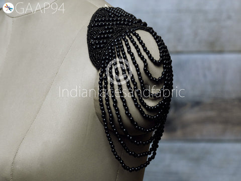 Fashion Tassel Shoulder Patches Tassel Chain Suit Crystal Epaulet Fringe Shoulder Badge Applique