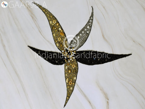 Beaded Floral Sequin Appliques, Christmas applique, Applique for dress, Headband Applique, applique designs, Handcrafted Appliques, Scrap booking Appliques