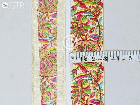9 Yard DIY Crafting 7cm Indian Embroidered Decorative Fabric Trim Dresses Laces Sari Border Saree Ribbon Sew Curtains Home Decor Accessories