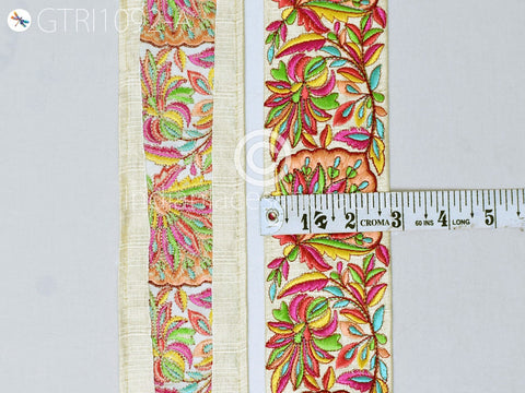 9 Yard DIY Crafting 7cm Indian Embroidered Decorative Fabric Trim Dresses Laces Sari Border Saree Ribbon Sew Curtains Home Decor Accessories