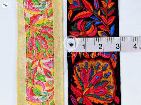 9 Yard DIY Crafting 75MM Laces Indian Embroidered Decor Fabric Trims Curtain Home Decor Sari Dupatta Border Ribbon Sewing Accessories Trims