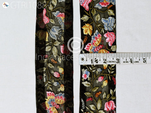 9 Yard Butterfly 75mm Embroidered Ribbon Fabric Trim Indian Decor Sari Border Saree Trim Sewing Cushions Embroidery Crafting Lace Home Decor