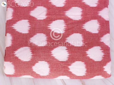 Red Indian Ikat Fabric Yardage Handloom Fabric Cotton sold by yard Ikat Home Decor Bedcovers Tablecloth Drapery Pillowcases Sewing Dresses