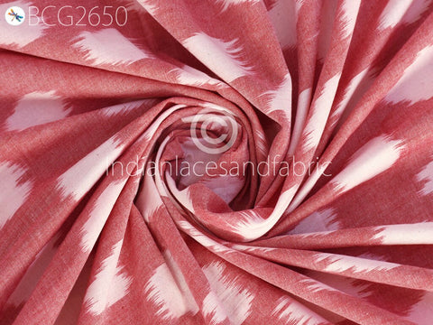 Red Indian Ikat Fabric Yardage Handloom Fabric Cotton sold by yard Ikat Home Decor Bedcovers Tablecloth Drapery Pillowcases Sewing Dresses