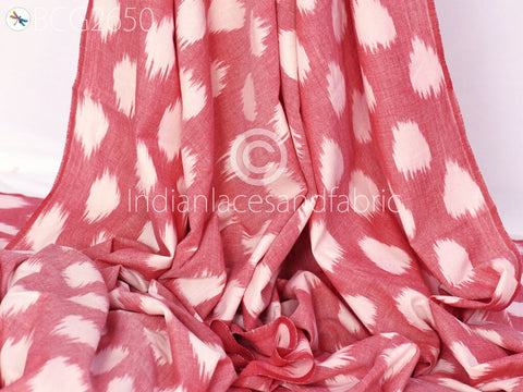 Red Indian Ikat Fabric Yardage Handloom Fabric Cotton sold by yard Ikat Home Decor Bedcovers Tablecloth Drapery Pillowcases Sewing Dresses