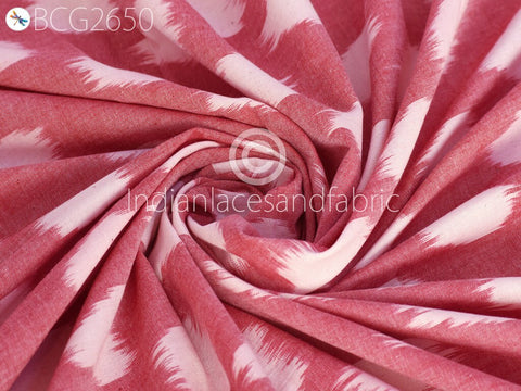 Red Indian Ikat Fabric Yardage Handloom Fabric Cotton sold by yard Ikat Home Decor Bedcovers Tablecloth Drapery Pillowcases Sewing Dresses