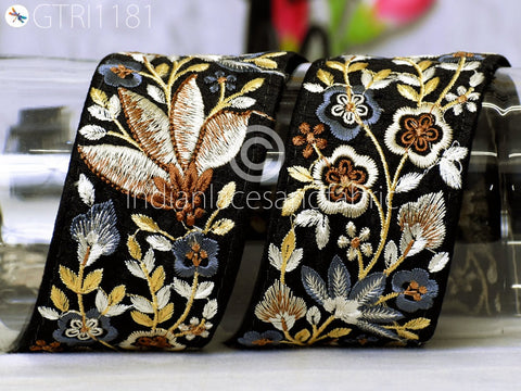 9 Yard Indian 6cm Embroidered Ribbon Bird Fabric Trim Decor Sari Border Trimming Sewing Dress Cushions Embroidery Crafting Laces Home Decor