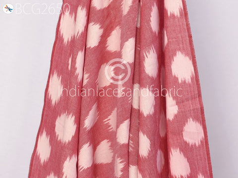 Red Indian Ikat Fabric Yardage Handloom Fabric Cotton sold by yard Ikat Home Decor Bedcovers Tablecloth Drapery Pillowcases Sewing Dresses